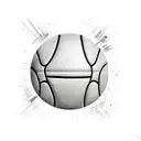 Basketball surrounded by “everything happens for a reason whether good or bad” tattoo design idea