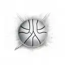 Basketball surrounded by “everything happens for a reason whether good or bad” tattoo design idea