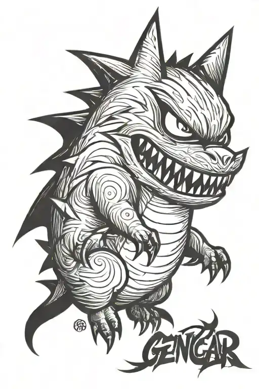 gengar tattoo tattoo design idea
