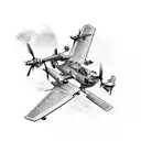 MV-22 Osprey with Pin-up girls tattoo design idea