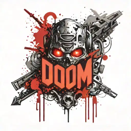 doom eternal tattoo design idea