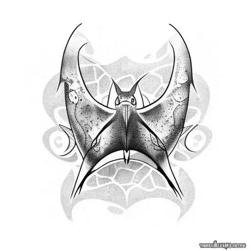 manta ray tattoo design idea