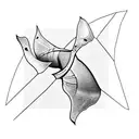 manta ray view from top  tattoo design idea