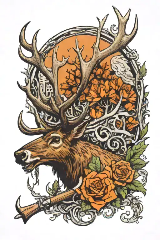 elk hunter rifle. never give up. Hyde family  establish 3/21/2014. tattoo design idea