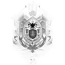 escudo Alejandro magno tattoo design idea