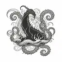 Incorporate the number 528 in torn skin kraken design tattoo design idea
