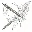 fountain pen tattoo design idea