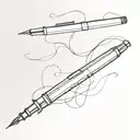 fountain pen tattoo design idea