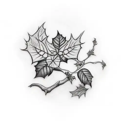 Robin with ivy tattoo design idea
