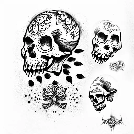 Skull tattoo design idea