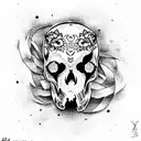 Skull tattoo design idea