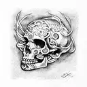 Skull tattoo design idea