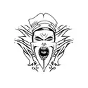 Vampire lips tattoo design idea