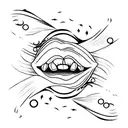Vampire lips tattoo design idea