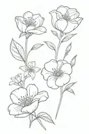 April, July, August, September, August, December  birth flowers tattoo design idea