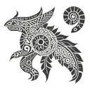 Taino tribal patterns tattoo design idea