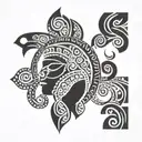 Taino tribal patterns tattoo design idea