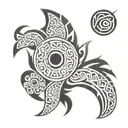 Taino tribal patterns tattoo design idea