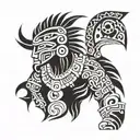 Taino tribal patterns tattoo design idea