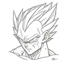 vegeta dragón ball tattoo design idea