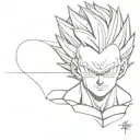 vegeta dragón ball tattoo design idea