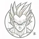 vegeta dragón ball tattoo design idea