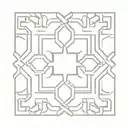 Tile from the Alhambra, Granada tattoo design idea