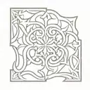 Tile from the Alhambra, Granada tattoo design idea