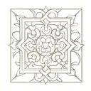 Tile from the Alhambra, Granada tattoo design idea