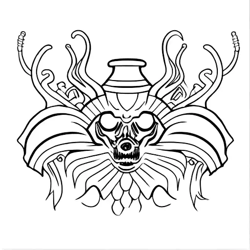 роза с надписью tu semper mecum usquam tattoo design idea