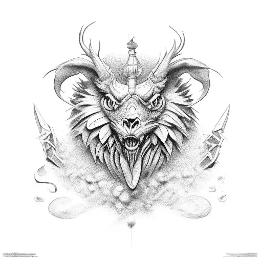 роза с надписью tu semper mecum usquam tattoo design idea