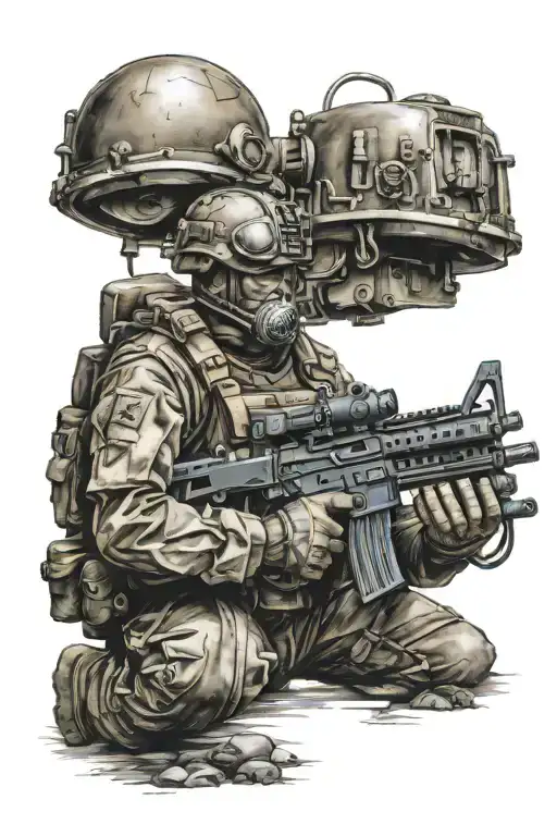 combat engineer themed tattoo tattoo design idea
