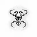 little scorpion on a skull tattoo design idea