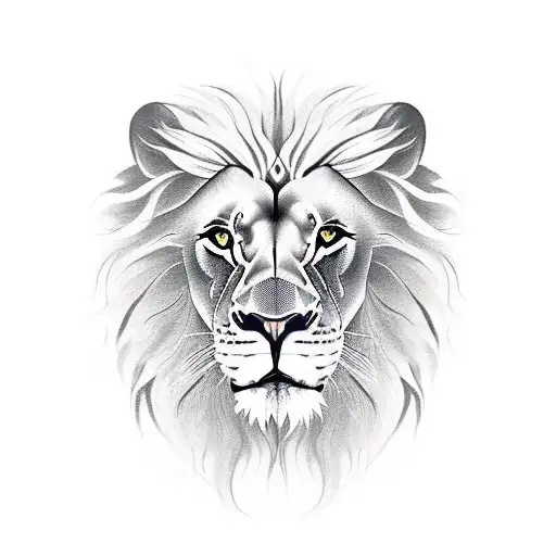 lion with scars tattoo design idea