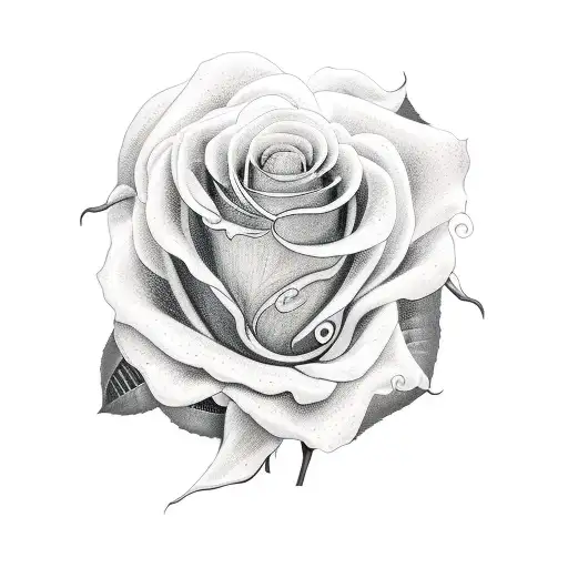 colombian woman crying holding a rose vine  tattoo design idea