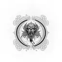 cane knife tattoo design idea