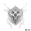 cane knife tattoo design idea