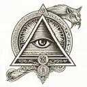Arm Tattoo With the number 888 a Pyramid With an eye and a greek god  tattoo design idea
