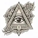 Arm Tattoo With the number 888 a Pyramid With an eye and a greek god  tattoo design idea