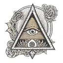 Arm Tattoo With the number 888 a Pyramid With an eye and a greek god  tattoo design idea