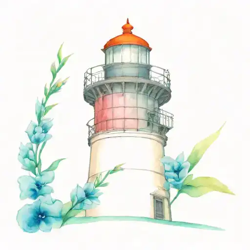 cape may lighthouse standing tall amidst tattoo design idea