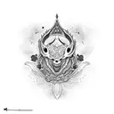 letra N con corona tattoo design idea