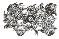 Pokemon characters tattoo design idea