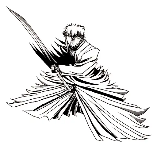 Ichigo kurosaki from bleach  tattoo design idea