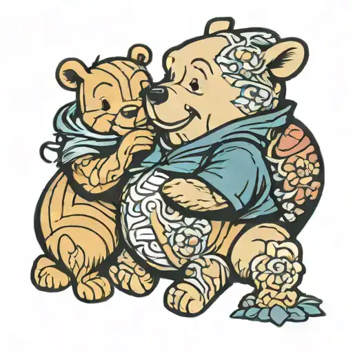 winnie the pooh tattoo design idea