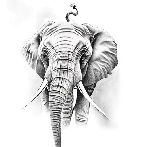 Elephant tattoo design idea