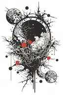 Moon that never sets legend of the dragoon with clouds  tattoo design idea