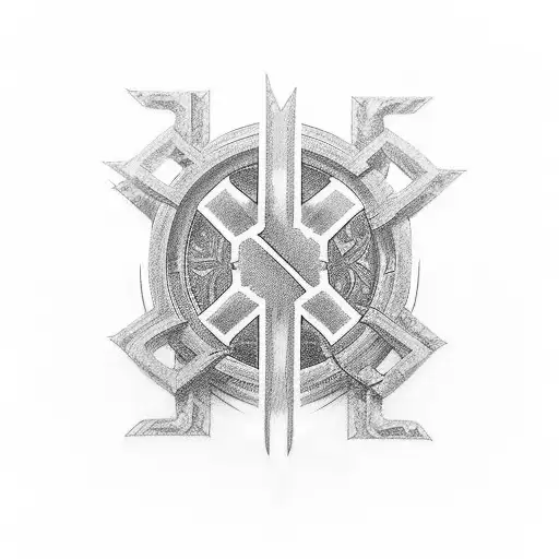 The numbers 897 and 520 should be under it, and under it a cross with the number 8 engraved on each side, and the number tattoo design idea