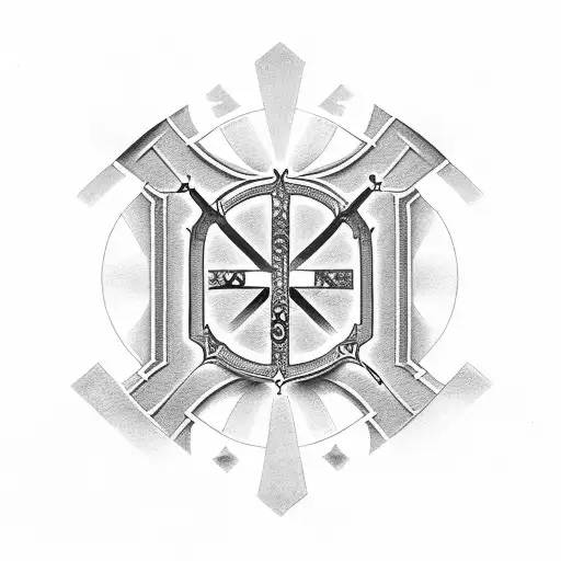 The numbers 897 and 520 should be under it, and under it a cross with the number 8 engraved on each side, and the number tattoo design idea