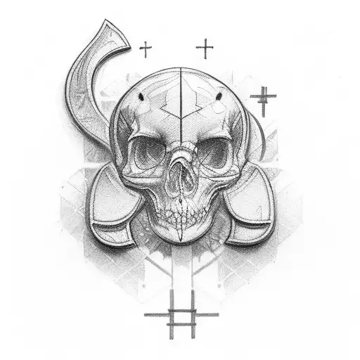 The numbers 897 and 520 should be under it, and under it a cross with the number 8 engraved on each side, and the number tattoo design idea